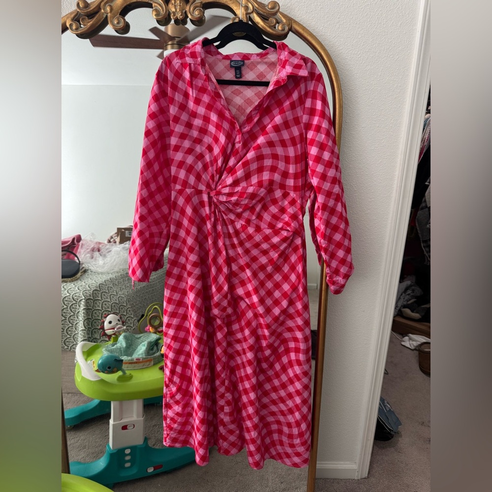 Scoop Plaid Midi Dress